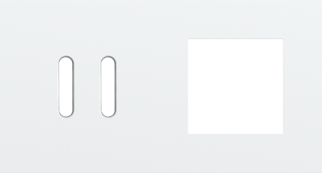 Plaque dbl h71 pr commut dbl + fct,niko rocker steel white coated Niko Rocker