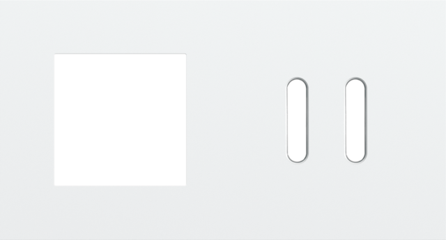 Plaque dbl h71 pr fct + commut dbl,niko rocker steel white coated Niko Rocker