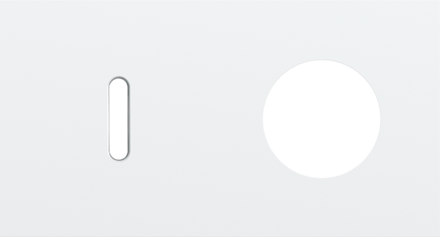 Plaque dbl h71 pr 1 commut smpl + 1 prise,niko rocker steel white coated Niko Rocker