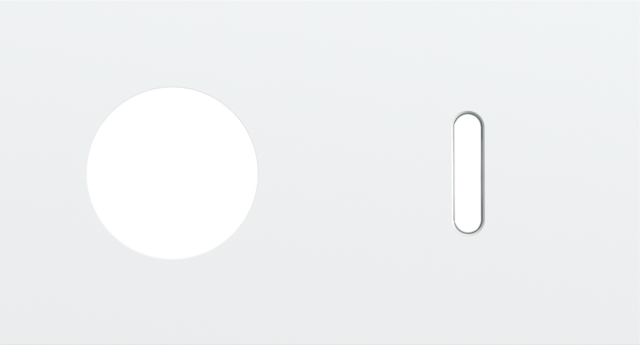 Plaque dbl h71 pr 1 prise + 1 commut smpl,niko rocker steel white coated Niko Rocker