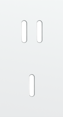 Plaque dbl v71 pr 1 commut dbl + 1 commut smpl,niko rocker steel white coated Niko Rocker