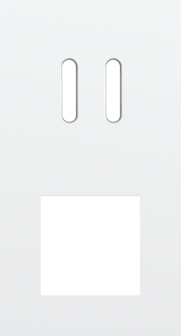 Plaque dbl v71 pr commut dbl + fct,niko rocker steel white coated Niko Rocker