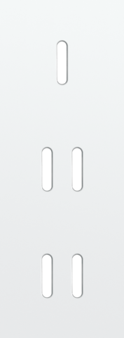 Plaque trpl v71 pr commut smpl + 2 commut dbl,niko rocker steel white coated Niko Rocker