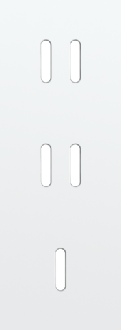 Plaque trpl v71 pr 2 commut dbl + commut smpl,niko rocker steel white coated Niko Rocker