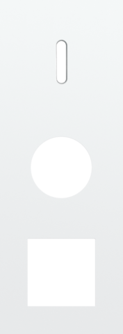 [NK154-56959] Plaque trpl v71 pr commut smpl + prise + fct,niko rocker steel white coated Niko Rocker