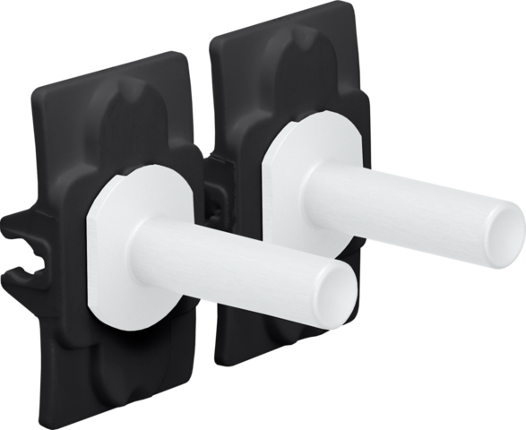 Ensemble niko toggle pour des fonctions d'interrupteur double steel white coated Niko Toggle