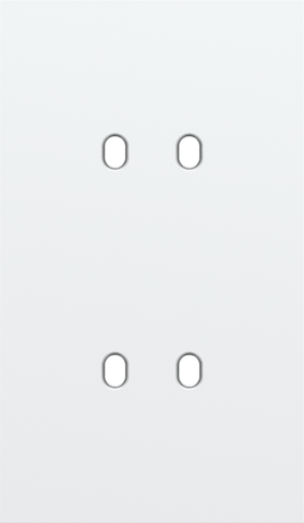 Plaque dbl v60pr 2 commut dbl ,niko toggle niko toggle steel white coated Niko Toggle