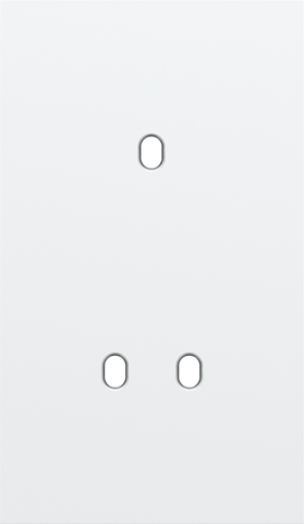 Plaque dbl v60 pr 1 commut smpl + 1 commut dbl,niko toggle steel white coated Niko Toggle