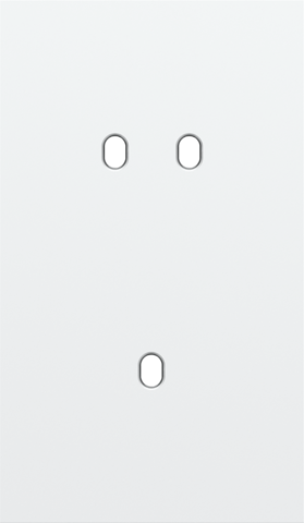 Plaque dbl v60 pr 1 commut dbl + 1 commut smpl,niko toggle steel white coated Niko Toggle