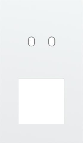 Plaque dbl v60 pr commut dbl + fct,niko toggle steel white coated Niko Toggle