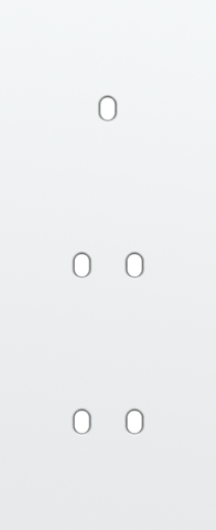 Plaque trpl v60 pr commut smpl + 2 commut dbl,niko toggle steel white coated Niko Toggle