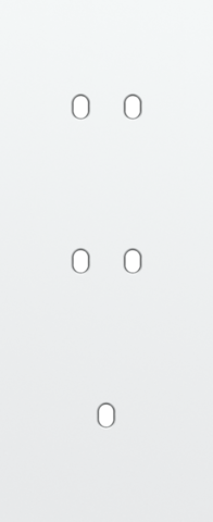 Plaque trpl v60 pr 2 commut dbl + commut smpl,niko toggle steel white coated Niko Toggle