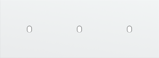 Plaque trpl h71 pr 3 commut smpl,niko toggle steel white coated Niko Toggle