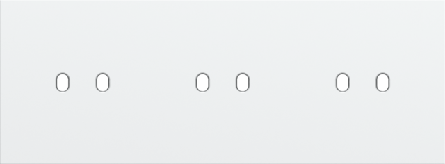 [NK154-57702] Plaque triple h71 pr 3 commut dbl,niko toggle steel white coated Niko Toggle