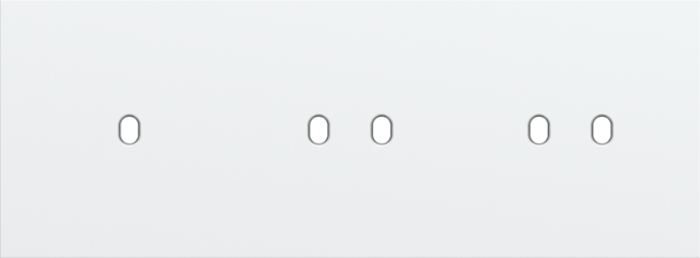 Plaque trpl h71 pr commut smpl + 2 commut dbl,niko toggle steel white coated Niko Toggle