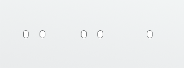 Plaque trpl h71 pr 2 commut dbl + commut smpl,niko toggle steel white coated Niko Toggle