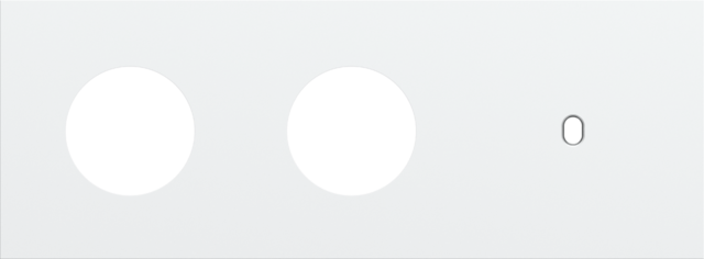 Plaque triple h71 pr 2 prises + 1 commut smpl,niko toggle steel white coated Niko Toggle