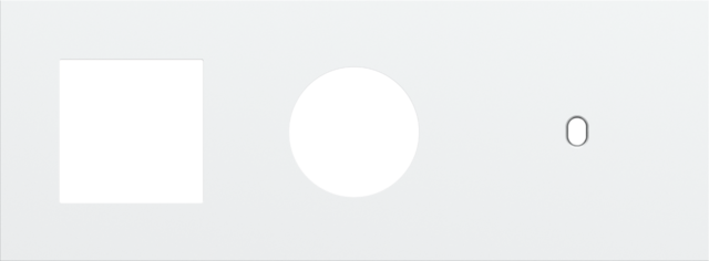 [NK154-57714] Plaque trpl h71 pr fct + prise + commut smpl,niko toggle steel white coated Niko Toggle