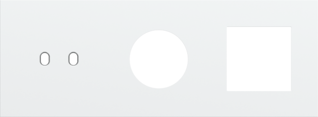 [NK154-57715] Plaque trpl h71 pr commut dbl + prise,niko toggle steel white coated Niko Toggle