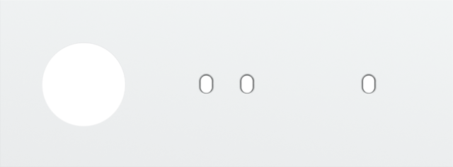 Plaque trpl h71 pr prise + commut dbl + commut smpl,niko toggle steel white coated Niko Toggle