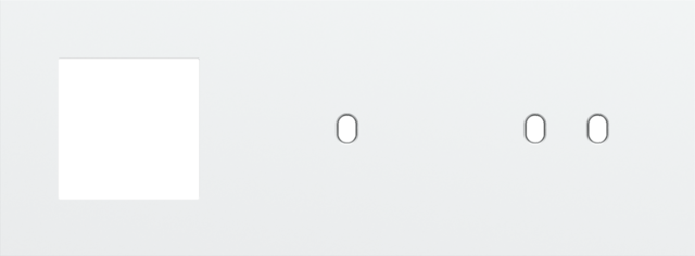 Plaque trpl h71 pr fct + commut smpl + commut dbl,niko toggle steel white coated Niko Toggle