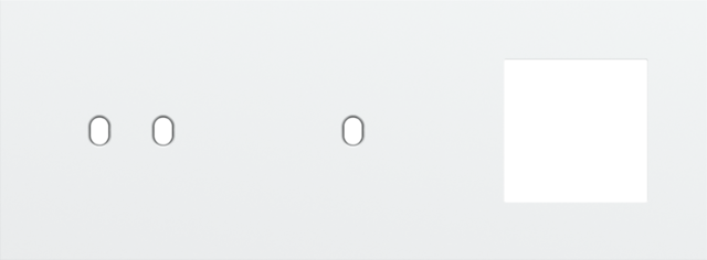 [NK154-57721] Plaque trpl h71 pr commut dbl + commut smpl + fct,niko toggle steel white coated Niko Toggle