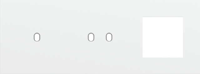 Plaque trpl h71 pr commut smpl + commut dbl + fct,niko toggle steel white coated Niko Toggle