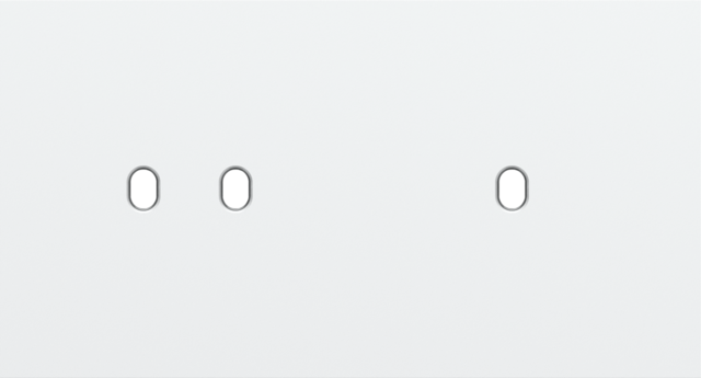 Plaque dbl h71 pr 1 commut dbl + 1 commut smpl,niko toggle steel white coated Niko Toggle