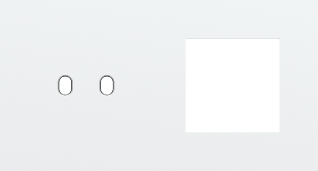 Plaque dbl h71 pr commut dbl + fct,niko toggle steel white coated Niko Toggle