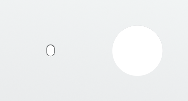 Plaque dbl h71 pr 1 commut smpl + 1 prise,niko toggle steel white coated Niko Toggle