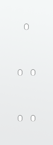 Plaque trpl v71 pr commut smpl + 2 commut dbl,niko toggle steel white coated Niko Toggle