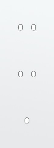 Plaque trpl v71 pr 2 commut dbl + commut smpl,niko toggle steel white coated Niko Toggle