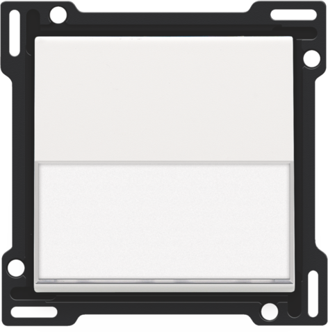 Set de finition avec étiquette pour interrupteur/bouton simple white coated steel white coated