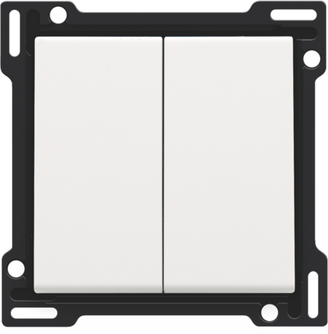 Set de finition interrupteur double allum./va-et-vient (double) white coated steel white coated