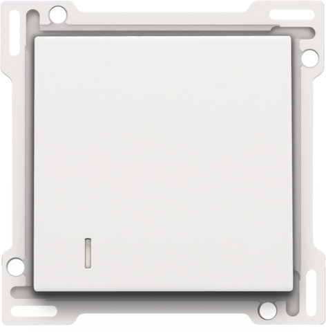 Set de finition interrupteur pour cartes d'hôtel steel white coated Niko Pure