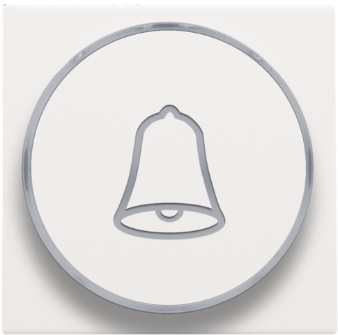 Finition, symbole sonnette, pr bouton-poussoir 6a avec culot e10 white coated steel white coated Niko Pure