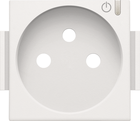 Set de finition prise conn., touche de commande, broche de terre white coated steel white coated Niko Home Control