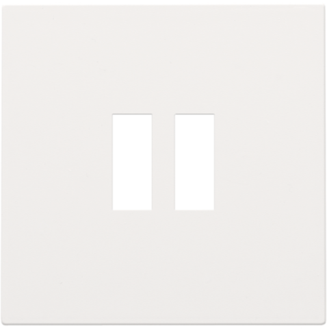 [NK154-68001] Set de finition double chargeur usb-a steel white coated Niko Pure