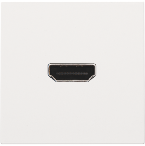 Set de finition avec prise hdmi/hdmi steel white coated Niko Pure