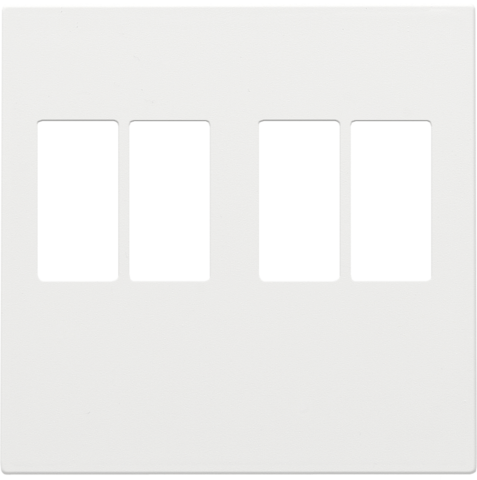 Set de finition prise double pour haut-parleur steel white coated Niko Pure