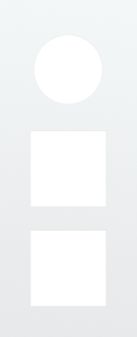 Plaque trpl v60 pr prise + 2 fct,niko r&t steel white coated