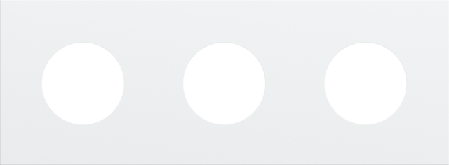 Plaque triple 71 pr 1 prise,niko r&t steel white coated