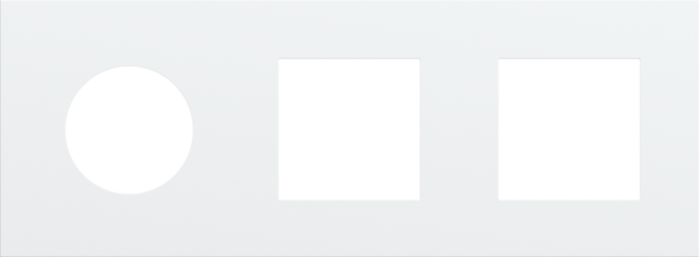 Plaque trpl h71 pr prise + 2 fct,niko r&t steel white coated