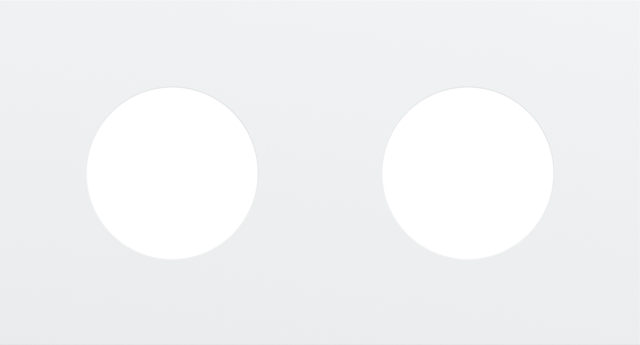 Plaque dbl 71 pr 2 prises,niko r&t steel white coated