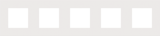 Plaque de recouvrement quintuple avec 71mm d'entraxe steel white coated Niko Pure