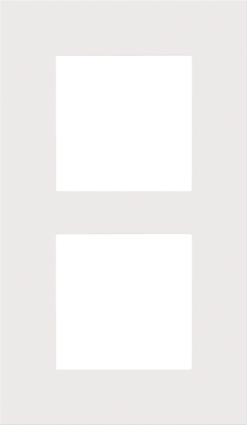 Plaque de recouvrement double, 60mm d'entraxe, verticale steel white coated Niko Pure