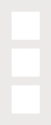 Plaque de recouvrement triple, 60mm d'entraxe, verticale steel white coated Niko Pure