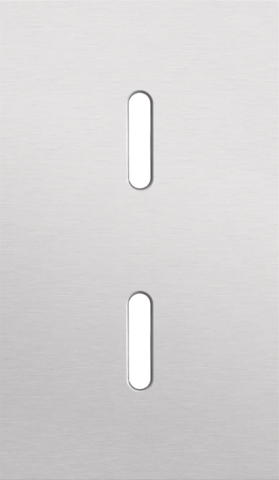 Plaque dbl v60 pr 2 commut smpl,niko rocker alu grey brushed Niko Rocker