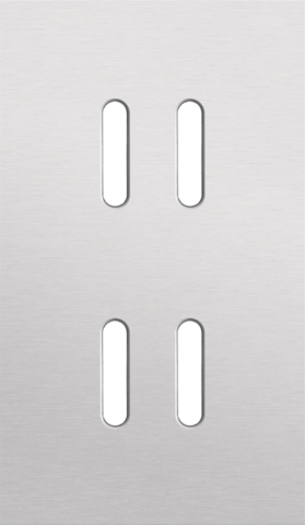 Plaque dbl v60pr 2 commut dbl ,niko rocker niko rocker alu grey brushed Niko Rocker