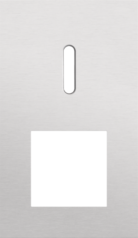 Plaque dbl v60 pr commut smpl + fct,niko rocker alu grey brushed Niko Rocker